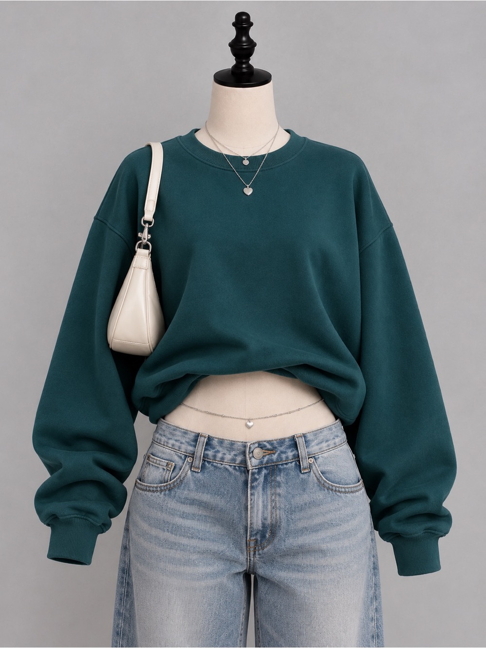Teal Crew Neck Sweater